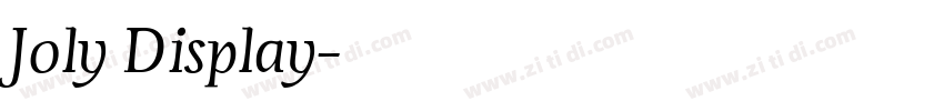 Joly Display字体转换